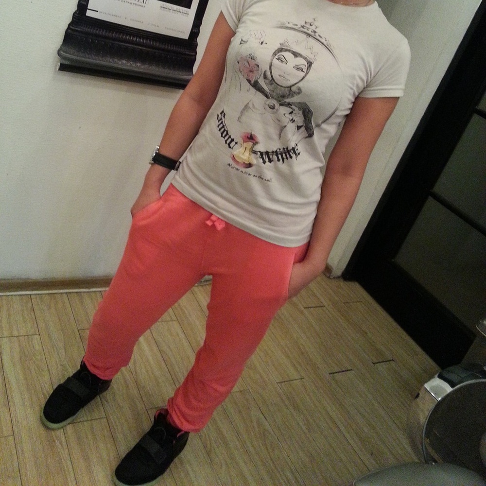 Zara Coral Joggers